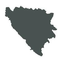 Bosnie et herzégovine vecteur carte. noir icône sur blanc Contexte.
