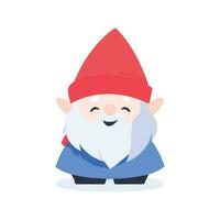 Noël gnome dans plat style isolé sur Contexte vecteur