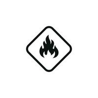 très inflammable mise en garde avertissement symbole conception vecteur