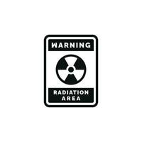 radiation zone mise en garde avertissement symbole conception vecteur