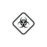 Danger biologique mise en garde avertissement symbole conception vecteur