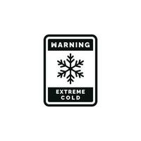 extrême du froid mise en garde avertissement symbole conception vecteur