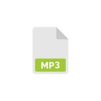 mp3 fichier icône isolé sur blanc Contexte vecteur