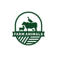 ferme animaux logo conception vecteur. bétail logo vecteur