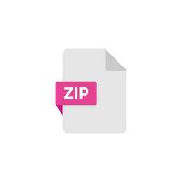 Zip *: français fichier icône isolé sur blanc Contexte vecteur