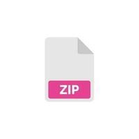 Zip *: français fichier icône isolé sur blanc Contexte vecteur