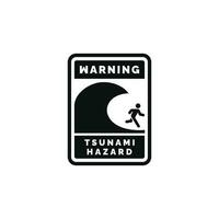 tsunami danger mise en garde avertissement symbole conception vecteur