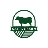 bétail ferme logo conception vecteur illustration. vache ferme logo. bétail logo vecteur