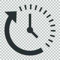 l'horloge compte à rebours icône dans plat style. temps chronomètre vecteur illustration sur isolé Contexte. l'horloge affaires concept.