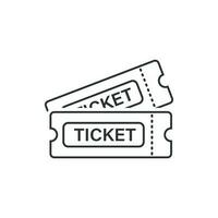 icône de billet de cinéma dans un style plat. admettre une illustration vectorielle d'entrée de coupon sur fond blanc isolé. concept d'entreprise de billetterie. vecteur