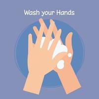 se laver les mains avec du savon, pandémie de coronavirus, se protéger du covid 19, se laver les mains prévenir 2019 ncov vecteur