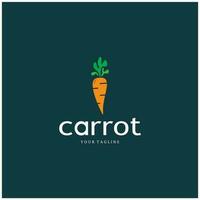 carotte illustration Créatif conception carotte agricole produit logo icône, carotte traitement, Les agriculteurs marché, vecteur