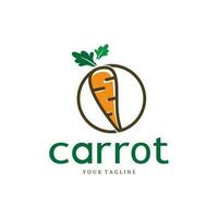 carotte illustration Créatif conception carotte agricole produit logo icône, carotte traitement, végétalien nourriture, Les agriculteurs marché, vecteur