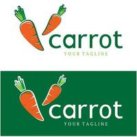 carotte illustration Créatif conception carotte agricole produit logo icône, carotte traitement, végétalien nourriture, Les agriculteurs marché, vecteur