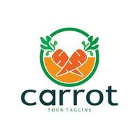 carotte illustration Créatif conception carotte agricole produit logo icône, carotte traitement, végétalien nourriture, Les agriculteurs marché, vecteur