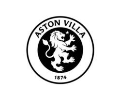 Aston villa club logo symbole noir et blanc premier ligue Football abstrait conception vecteur illustration