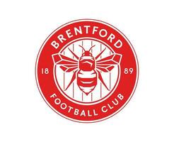 Brentford club logo rouge symbole premier ligue Football abstrait conception vecteur illustration