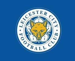 Leicester ville club logo symbole premier ligue Football abstrait conception vecteur illustration avec bleu Contexte