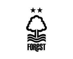 Nottingham forêt fc club symbole noir logo premier ligue Football abstrait conception vecteur illustration