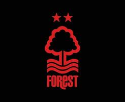 Nottingham forêt fc club symbole rouge logo premier ligue Football abstrait conception vecteur illustration avec noir Contexte