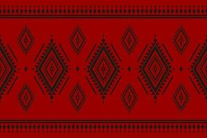 tapis aztèque rouge modèle art. géométrique ethnique sans couture modèle dans tribal. américain et mexicain style. vecteur