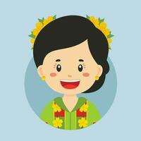 avatar de une Ouest Sulawesi personnage vecteur