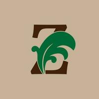 lettre z carré cadres floral initiale vecteur logo conception pour mode et luxe mode de vie marque