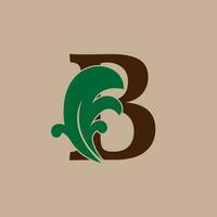 lettre b carré cadres floral initiale vecteur logo conception pour mode et luxe mode de vie marque