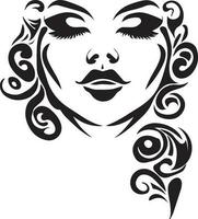 magnifique femmes visage tatouage conception vecteur illustration