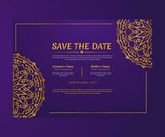 impression Créatif et magnifique floral mandala mariage invitation luxe carte collection vecteur