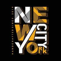 Nouveau york ville cool Couleur graphique, typographie conception, mode t chemise, vecteur illustration