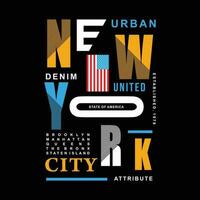 Nouveau york Urbain denim graphique typographie vecteur, t chemise conception, illustration, bien pour décontractée style vecteur