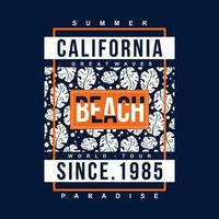 été Californie plage graphique conception, typographie vecteur illustration, moderne style, pour impression t chemise