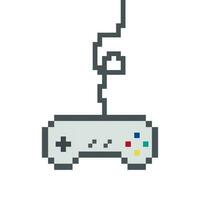 bâton contrôle Jeu pixel art style, joueur Années 90 style vecteur