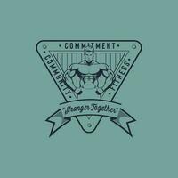 ancien aptitude homme Gym sport communauté logo vecteur badge