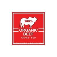 rétro vintage ferme bovins angus bétail boeuf emblème étiquette logo design vecteur