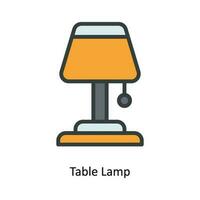 table lampe vecteur remplir contour icône conception illustration. cuisine et Accueil symbole sur blanc Contexte eps dix fichier