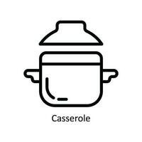 casserole vecteur contour icône conception illustration. cuisine et Accueil symbole sur blanc Contexte eps dix fichier
