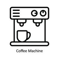 café machine vecteur contour icône conception illustration. cuisine et Accueil symbole sur blanc Contexte eps dix fichier