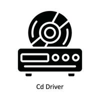 CD chauffeur vecteur solide icône conception illustration. cuisine et Accueil symbole sur blanc Contexte eps dix fichier