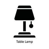 table lampe vecteur solide icône conception illustration. cuisine et Accueil symbole sur blanc Contexte eps dix fichier