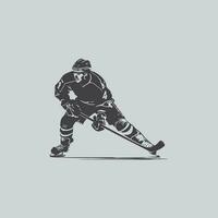 le hockey joueur silhouette nhl des sports Jeu vecteur ensemble conception