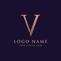 initiale v minimal lettre logo modèle conception avec moderne et luxe géométrique forme.logo pour entreprise, marque, affaires de l'entreprise carte ou identité et mode. vecteur