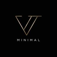 initiale v minimal lettre logo modèle conception avec moderne et luxe géométrique forme.logo pour entreprise, marque, affaires de l'entreprise carte ou identité et mode. vecteur