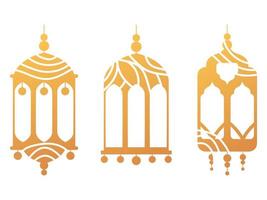 lanternes lumineuses du ramadan arabe antique musulman vecteur