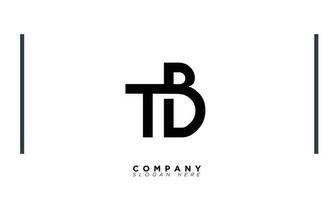 tb alphabet lettres initiales monogramme logo bt, t et b vecteur