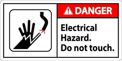danger signe électrique danger. faire ne pas toucher vecteur