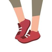 conception de vecteur de chaussures rouges de sport féminin