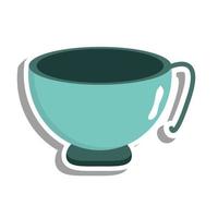 conception de vecteur d'autocollant de tasse de café