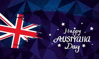bonne journée australienne avec drapeau et étoiles vecteur